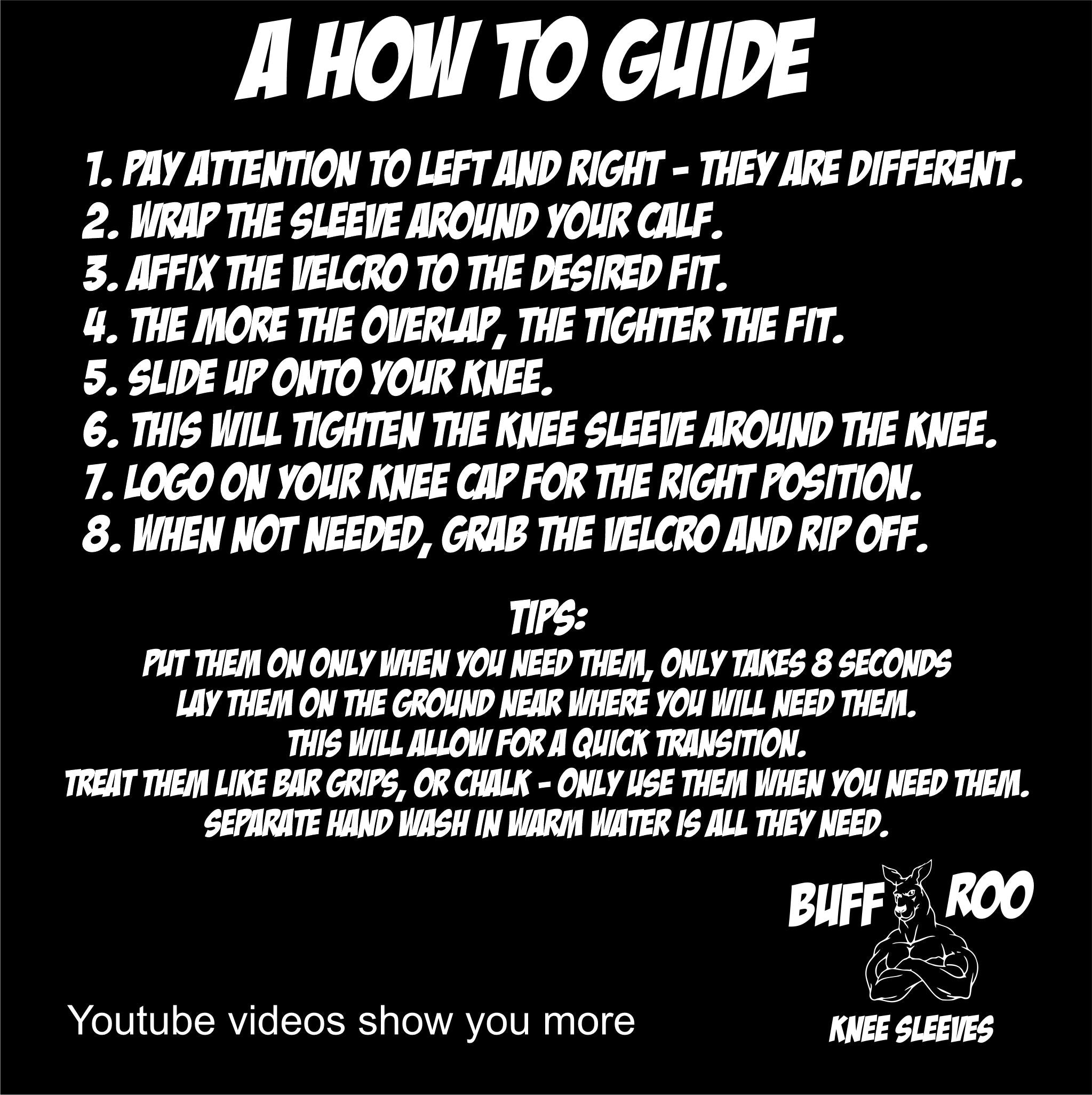 Upgraded Buff Roo Knee Sleeves + 48L Back Pack + FREE SHIPPING – Buff ...